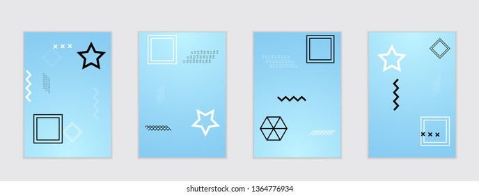 Abstract cover template with gradient design elements. Poster with geometric shapes and gradient.