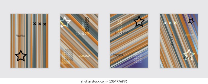 Abstract cover template with gradient design elements. Poster with geometric shapes and gradient.