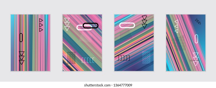 Abstract cover template with gradient design elements. Poster with geometric shapes and gradient.