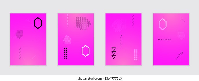 Abstract cover template with gradient design elements. Poster with geometric shapes and gradient.