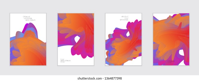 Abstract cover template with gradient design elements. Futuristic abstract modern pattern with fluid colors creating digital art. Bright colored background artistic social media web banner
