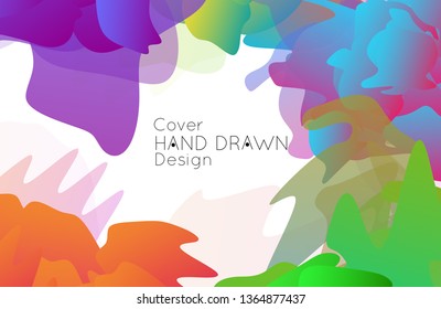 Abstract cover template with gradient design elements. Futuristic abstract modern pattern with fluid colors creating digital art. Bright colored background artistic social media web banner