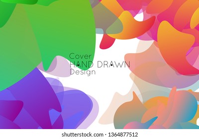 Abstract cover template with gradient design elements. Futuristic abstract modern pattern with fluid colors creating digital art. Bright colored background artistic social media web banner