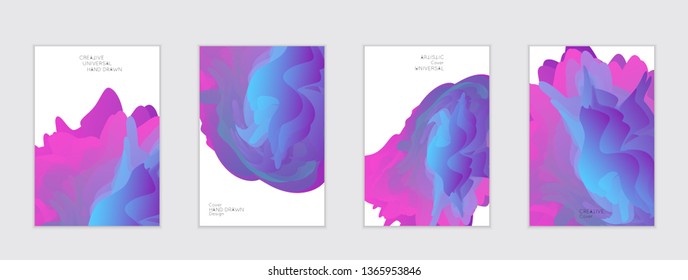 Abstract cover template with gradient design elements. Futuristic abstract modern pattern with fluid colors creating digital art. Bright colored background artistic social media web banner