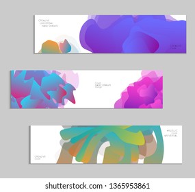 Abstract cover template with gradient design elements. Futuristic abstract modern pattern with fluid colors creating digital art. Bright colored background artistic social media web banner