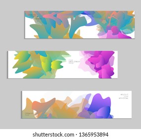 Abstract cover template with gradient design elements. Futuristic abstract modern pattern with fluid colors creating digital art. Bright colored background artistic social media web banner
