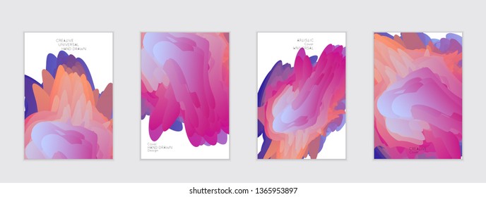 Abstract cover template with gradient design elements. Futuristic abstract modern pattern with fluid colors creating digital art. Bright colored background artistic social media web banner