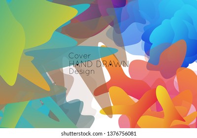 Abstract cover template with gradient design elements. Futuristic abstract modern pattern with fluid colors creating digital art. Bright colored background artistic social media web banner
