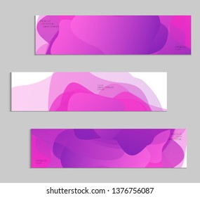 Abstract cover template with gradient design elements. Futuristic abstract modern pattern with fluid colors creating digital art. Bright colored background artistic social media web banner