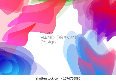 Abstract cover template with gradient design elements. Futuristic abstract modern pattern with fluid colors creating digital art. Bright colored background artistic social media web banner