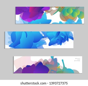 Abstract cover template with gradient design elements. Futuristic abstract modern pattern with fluid colors creating digital art. Bright colored background artistic social media web banner