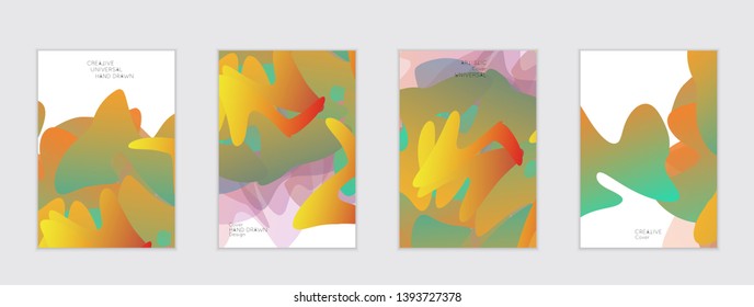 Abstract cover template with gradient design elements. Futuristic abstract modern pattern with fluid colors creating digital art. Bright colored background artistic social media web banner