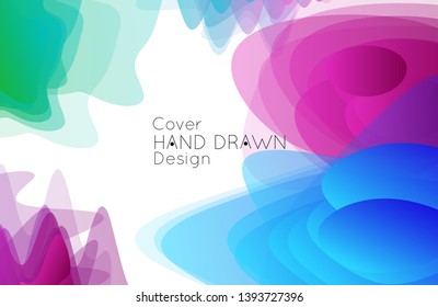 Abstract cover template with gradient design elements. Futuristic abstract modern pattern with fluid colors creating digital art. Bright colored background artistic social media web banner