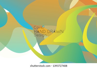 Abstract cover template with gradient design elements. Futuristic abstract modern pattern with fluid colors creating digital art. Bright colored background artistic social media web banner