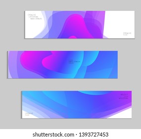 Abstract cover template with gradient design elements. Futuristic abstract modern pattern with fluid colors creating digital art. Bright colored background artistic social media web banner
