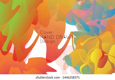 Abstract cover template with gradient design elements. Futuristic abstract modern pattern with fluid colors creating digital art. Bright colored background artistic social media web banner
