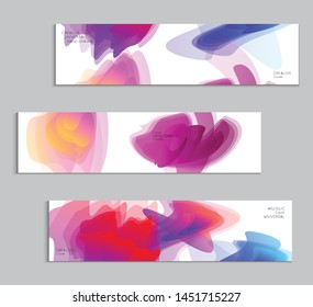 Abstract cover template with gradient design elements. Futuristic abstract modern pattern with fluid colors creating digital art. Bright colored background artistic social media web banner