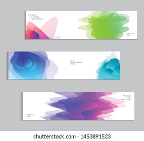 Abstract cover template with gradient design elements. Futuristic abstract modern pattern with fluid colors creating digital art. Bright colored background artistic social media web banner