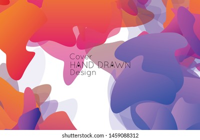 Abstract cover template with gradient design elements. Futuristic abstract modern pattern with fluid colors creating digital art. Bright colored background artistic social media web banner