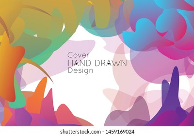 Abstract cover template with gradient design elements. Futuristic abstract modern pattern with fluid colors creating digital art. Bright colored background artistic social media web banner