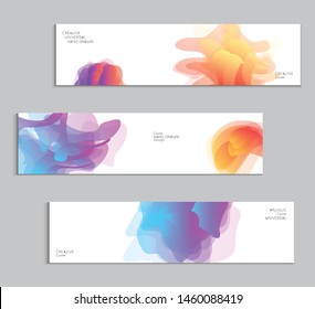 Abstract cover template with gradient design elements. Futuristic abstract modern pattern with fluid colors creating digital art. Bright colored background artistic social media web banner