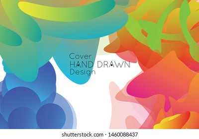 Abstract cover template with gradient design elements. Futuristic abstract modern pattern with fluid colors creating digital art. Bright colored background artistic social media web banner