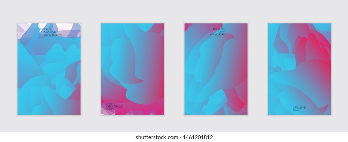 Abstract cover template with gradient design elements. Futuristic abstract modern pattern with fluid colors creating digital art. Bright colored background artistic social media web banner