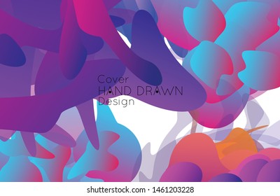 Abstract cover template with gradient design elements. Futuristic abstract modern pattern with fluid colors creating digital art. Bright colored background artistic social media web banner