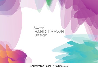 Abstract cover template with gradient design elements. Futuristic abstract modern pattern with fluid colors creating digital art. Bright colored background artistic social media web banner