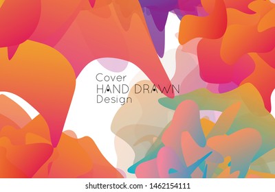 Abstract cover template with gradient design elements. Futuristic abstract modern pattern with fluid colors creating digital art. Bright colored background artistic social media web banner