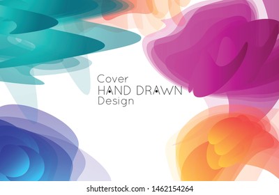 Abstract cover template with gradient design elements. Futuristic abstract modern pattern with fluid colors creating digital art. Bright colored background artistic social media web banner