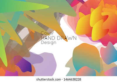 Abstract cover template with gradient design elements. Futuristic abstract modern pattern with fluid colors creating digital art. Bright colored background artistic social media web banner