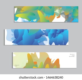 Abstract cover template with gradient design elements. Futuristic abstract modern pattern with fluid colors creating digital art. Bright colored background artistic social media web banner