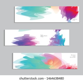 Abstract cover template with gradient design elements. Futuristic abstract modern pattern with fluid colors creating digital art. Bright colored background artistic social media web banner