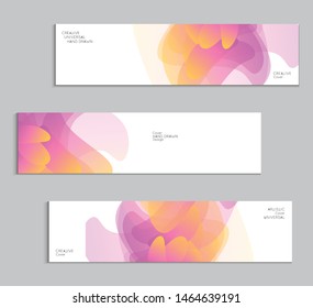 Abstract cover template with gradient design elements. Futuristic abstract modern pattern with fluid colors creating digital art. Bright colored background artistic social media web banner