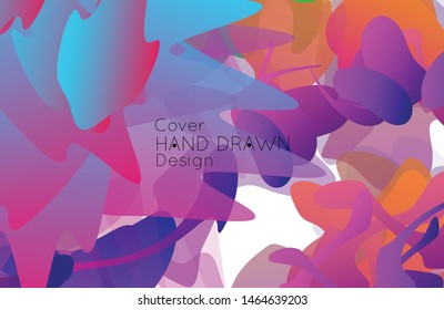Abstract cover template with gradient design elements. Futuristic abstract modern pattern with fluid colors creating digital art. Bright colored background artistic social media web banner