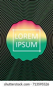 Abstract cover template, liquid gradient colors with fluid shapes and copy space for text. Trendy style for banner, business card, logo, branding or background.Bright vector cover illustration design 