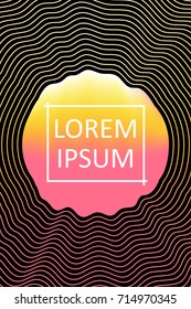 Abstract cover template, liquid gradient colors with fluid shapes and copy space for text. Trendy style for banner, business card, logo, branding or background.Bright vector cover illustration design 