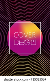 Abstract cover template, liquid gradient colors with fluid shapes and copy space for text. Trendy style for banner, business card, logo, branding or background.Bright vector cover illustration design 