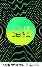 Abstract cover template, liquid gradient colors with fluid shapes and copy space for text. Trendy style for banner, business card, logo, branding or background.Bright vector cover illustration design 