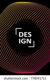 Abstract cover template, liquid gradient colors with fluid shapes and copy space for text. Trendy style for banner, business card, logo, branding or background.Bright vector cover illustration design