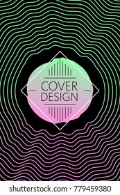 Abstract cover template, liquid gradient colors with fluid shapes and copy space for text. Trendy style for banner, business card, logo, branding or background.Bright vector cover illustration design