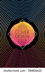 Abstract cover template, liquid gradient colors with fluid shapes and copy space for text. Trendy style for banner, business card, logo, branding or background.Bright vector cover illustration design