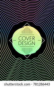 Abstract cover template, liquid gradient colors with fluid shapes and copy space for text. Trendy style for banner, business card, logo, branding or background.Bright vector cover illustration design