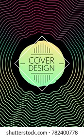 Abstract cover template, liquid gradient colors with fluid shapes and copy space for text. Trendy style for banner, business card, logo, branding or background.Bright vector cover illustration design