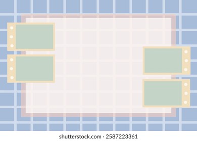 Abstract cover template. Modern cover background. Blue grid pattern. Suitable for notebook, planner, brochure, book, catalog.