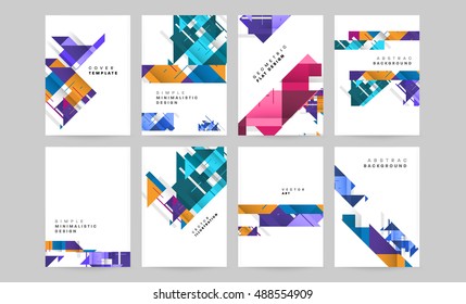 Abstract cover template for modern brochure