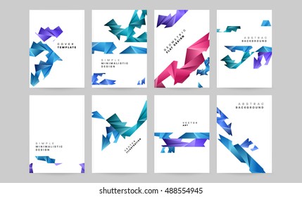 Abstract cover template for modern brochure