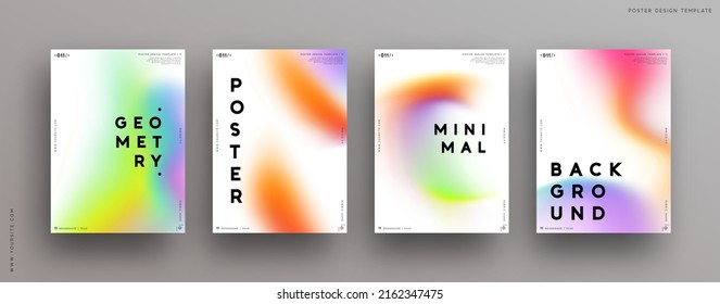 Abstract cover template  Set colorful poster card  Bright multicolored gradient backgrounds  Minimal cover design  Modern wallpaper soft pastel colors  Vector illustration