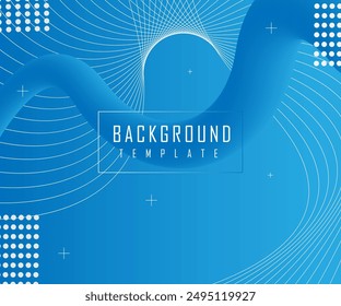 Abstractas juego de Plantilla de la cubierta con líneas blancas suaves.  Color azul para tu Diseño gráfico. Ilustración vectorial.